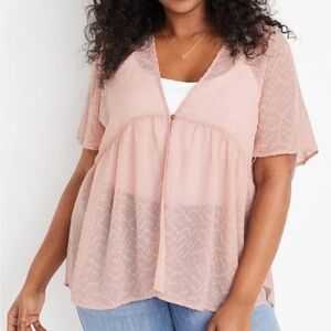 Maurices Stitched Pattern Kimono Top SMALL NWT